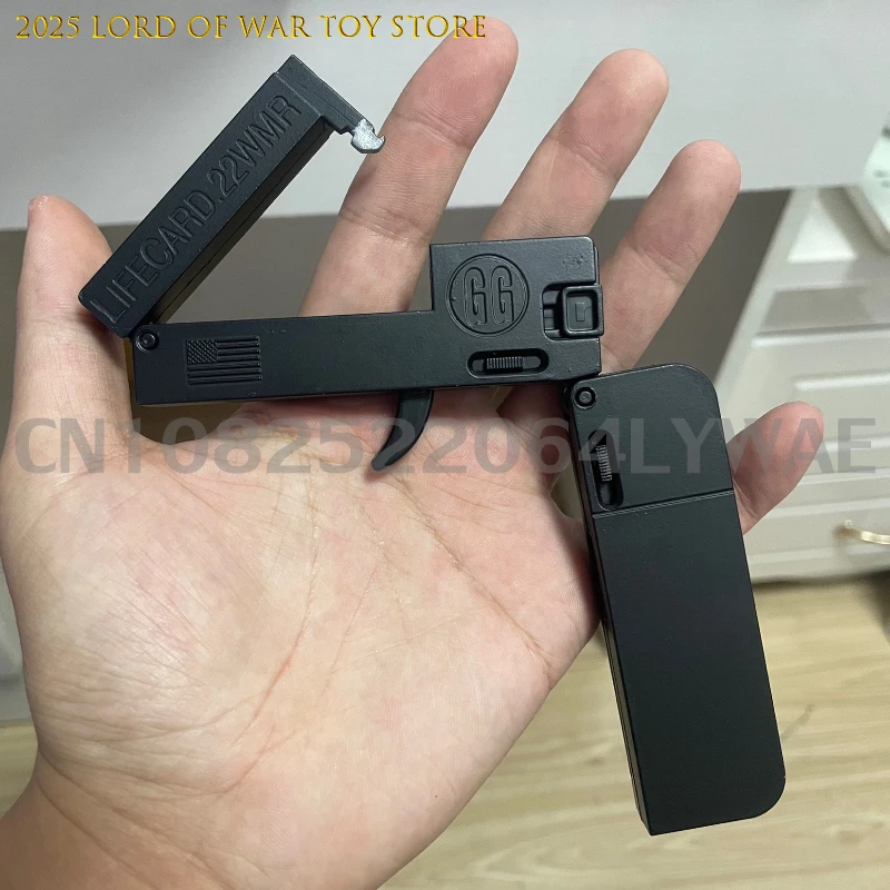 1-3 قطعة 2.0 ترقية Lifecard سبيكة للطي بندقية لعبة رصاصة طرية الناسف اطلاق النار نموذج مسدس للبالغين الاطفال هدايا عيد الميلاد