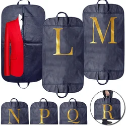 Clothes Dust-proof Cover Zipper Bag Gold Letter Print Household Garment Protector Fully Enclosed Cover Bag Hanging Storage Bags