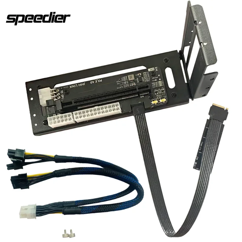

Riser Laptop PC M.2 Key M NVMe External Graphics Cards eGPU Stand Metal Bracket+PCIe 4.0 x4 Cable GEN4 30CM 50CM For ITX STX NUC