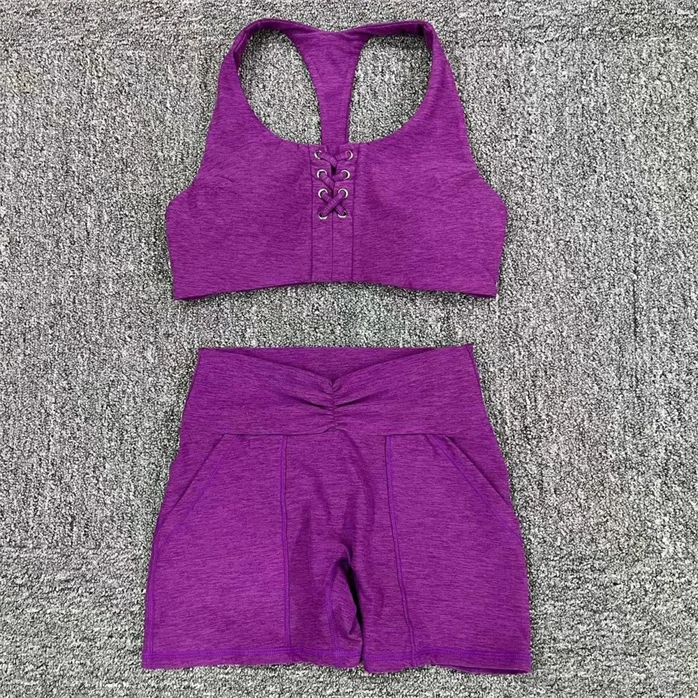 2025 Pocket Women Sport Shorts High Waist Yoga Shorts Fit Butt Lift Gym Workout Push Up Running Tight High Elastic Biker Shorts