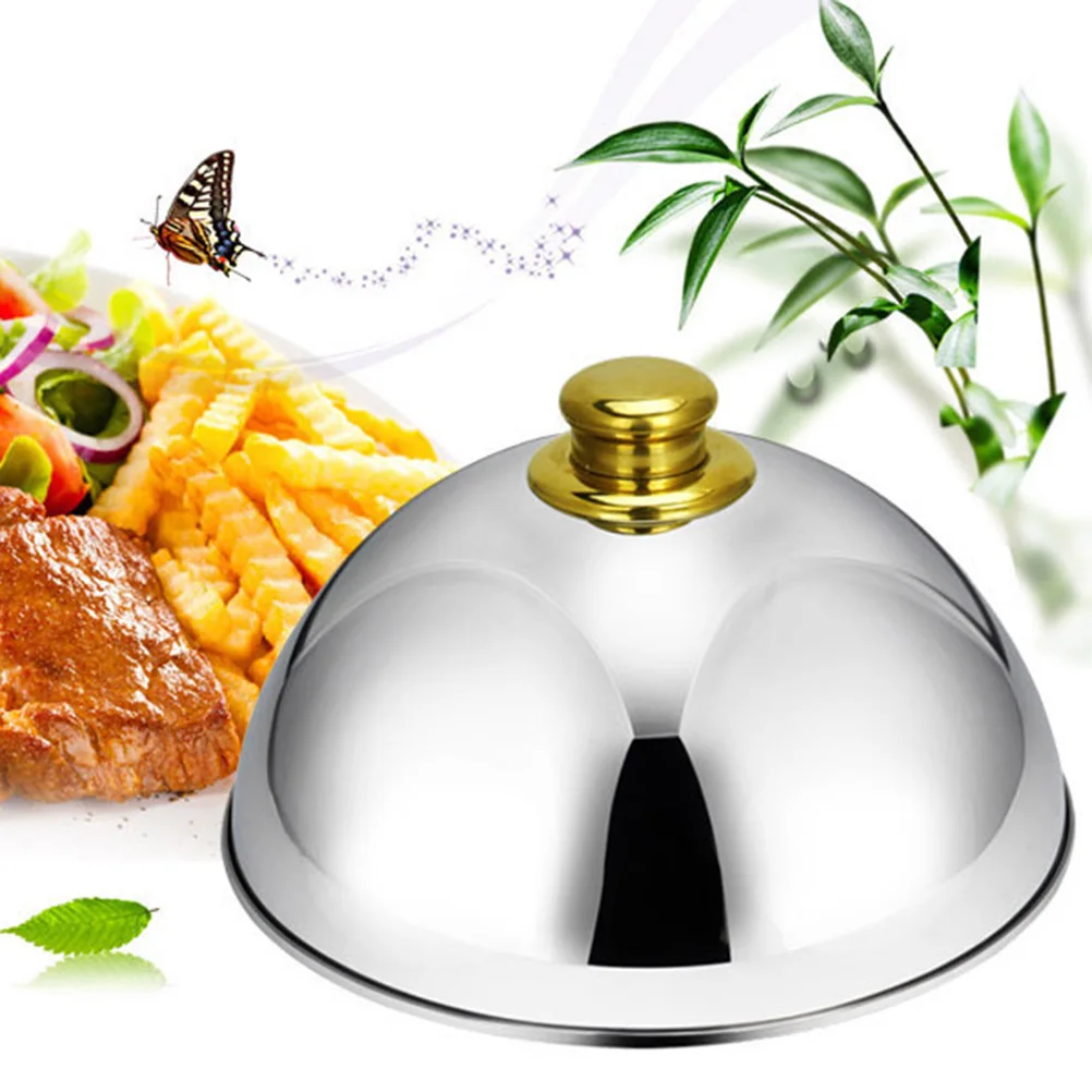 

Stainless Steel Food Cover Fly Proof Dustproof Dome for Plate Dishes Restaurant Home Use Silver Color Long Lasting