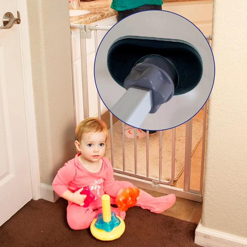 

4Pcs Door Fence Wall Protector Baby Safety Door Wall Protector No Drilling Required Children's Window Guardrail Wall Fixing Pad