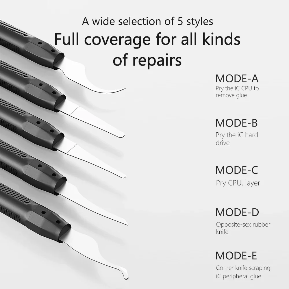 MAANT M075 Set di strumenti per la rimozione della riparazione dei chip IC 5 in 1 per telefono cellulare IPad Schermo LCD CPU Separazione BGA e coltello per la rimozione della colla