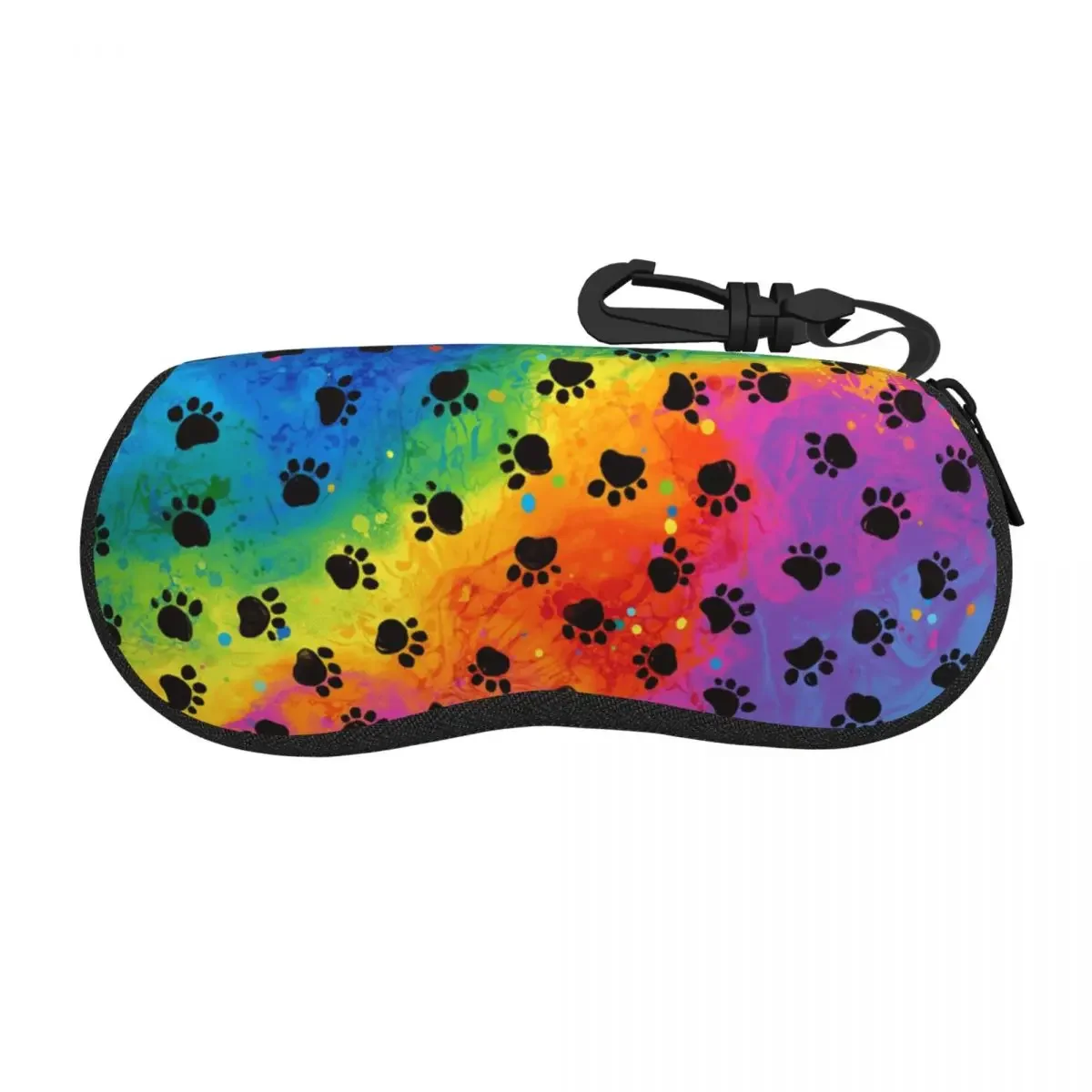 

Custom Colorful Animal Footprint Dog Paw Prints Eyeglass Glasses Case Men Women Soft Sunglasses Protective Box