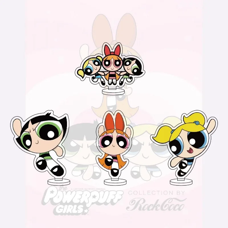 Powerpuff Girls animation peripheral cartoon stand Huahua Maomao cute girl acrylic desktop ornaments decoration birthday gift