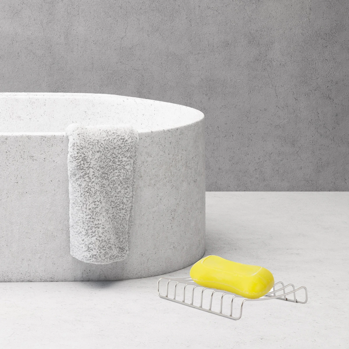 

1Pcs Stainless Steel Soap Dish White Silver Practical Bathroom Soap Tray Draining Holder for Sink Countertop Organizer