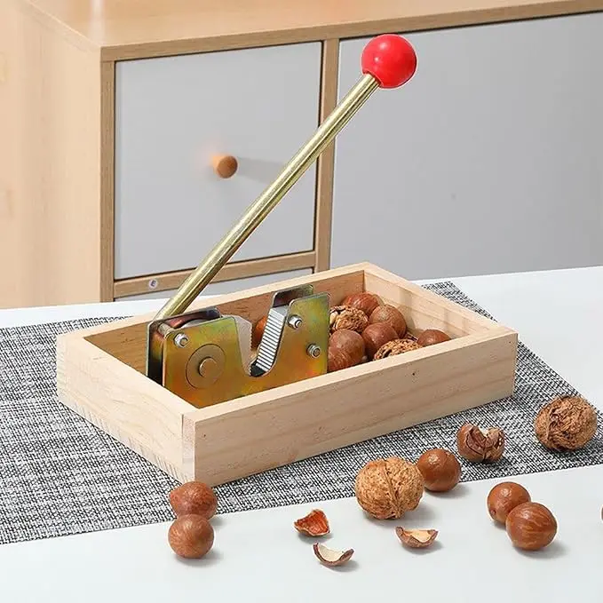 Manuelle Nussknacker-Nusszange, robuste Nussknacker, Macadamia, Pekannuss, Walnüsse, Nussknacker, Öffner, Werkzeug, Schälmaschine für Haselnüsse – Detail 1