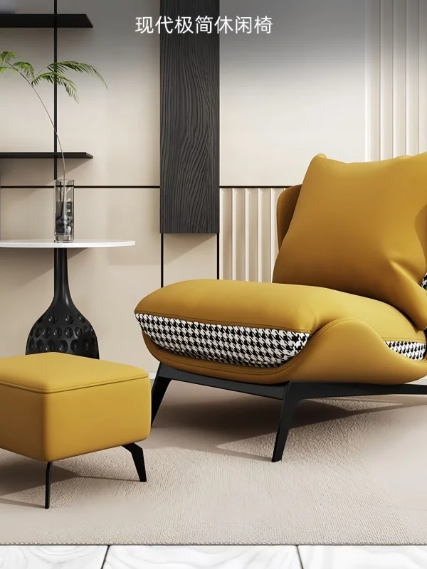 كرسي أريكة فردي إيطالي خفيف فاخر شقة صغيرة غرفة المعيشة شرفة أريكة الإنترنت المشاهير كرسي كسول الترفيه