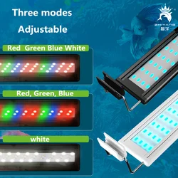 20cm—60CM Super Slim LEDs Aquarium Lighting Aquatic Plant Light Extensible Waterproof Clip on Lamp For Fish Tank 110v-240v