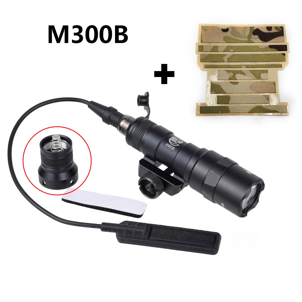 

Tactical Surefire Flashlight M300B M600B With Weapon Scout Light Wrap M300V M600V M600DF Hunting 600 Lumen Gun Light Airsorft