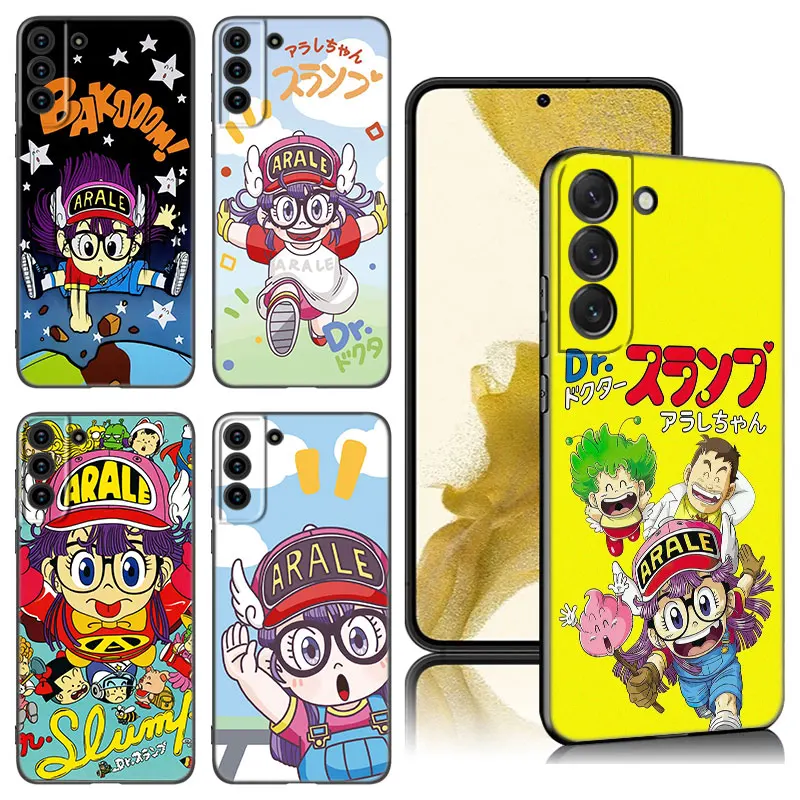 Anime Dr Slump Arale Phone Case For Samsung Galaxy S20 S21 S23 FE S22 Ultra S10E S10 Lite S8 S9 Plus S7 Edge Black Cover