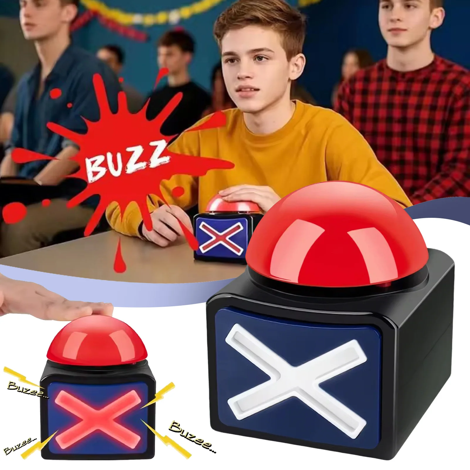 Boutons de spectacle de jeu, conception robuste et facile à presser pour le divertissement de fête