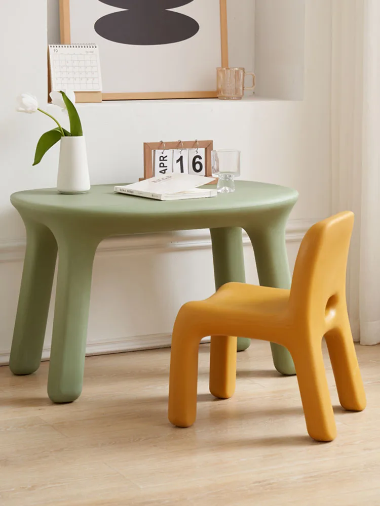 Nordic Table And Chair For Girl,Plastic Furniture,School Writing,Small Desk,Creative,For Living Room,Study,Students,Customized