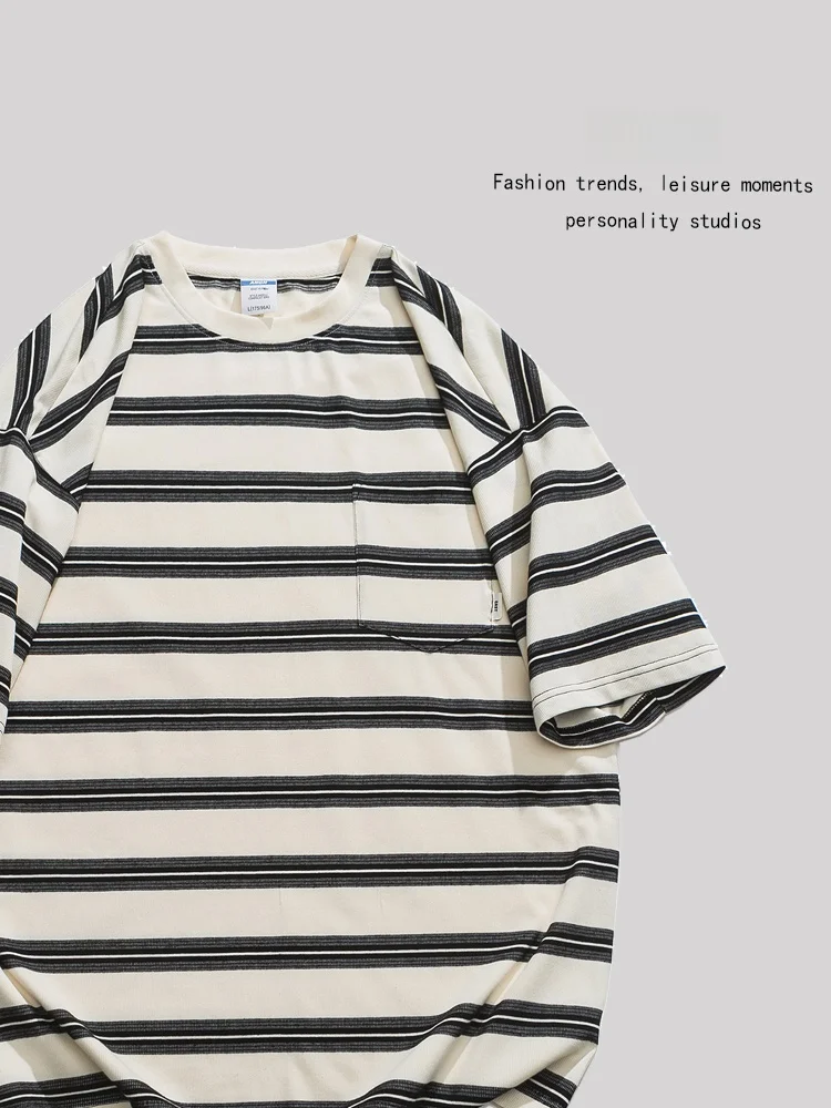 

ANXIE Trendy Brand Loose Striped ort Sve T-irt ex High Street Faion Summer Casual round Ne Top