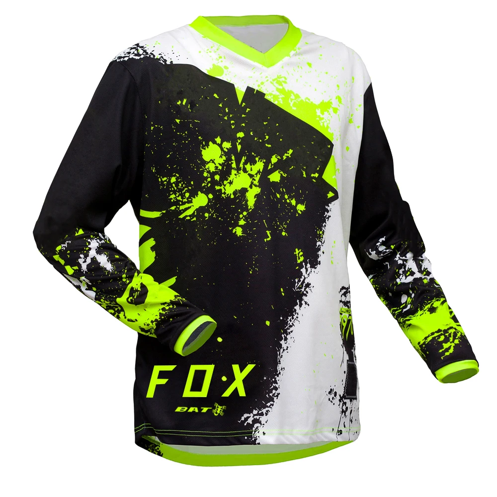 

Men Cycling Quick Dry Motocross Jersey DH Off Road Mountain Bike Bat Fox Mtb Jersey Enduro Cycling Clothing Downhill Shirt