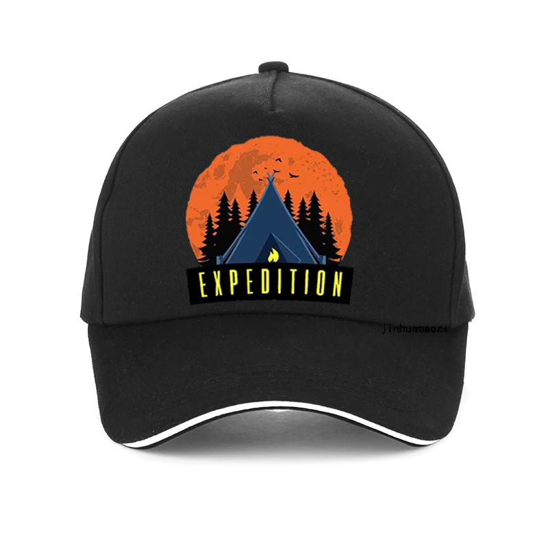 

Fashion outdoor men Expedition Camping print Baseball cap adjustable Unisex Adventure Night Expedition Campfire Camping hat