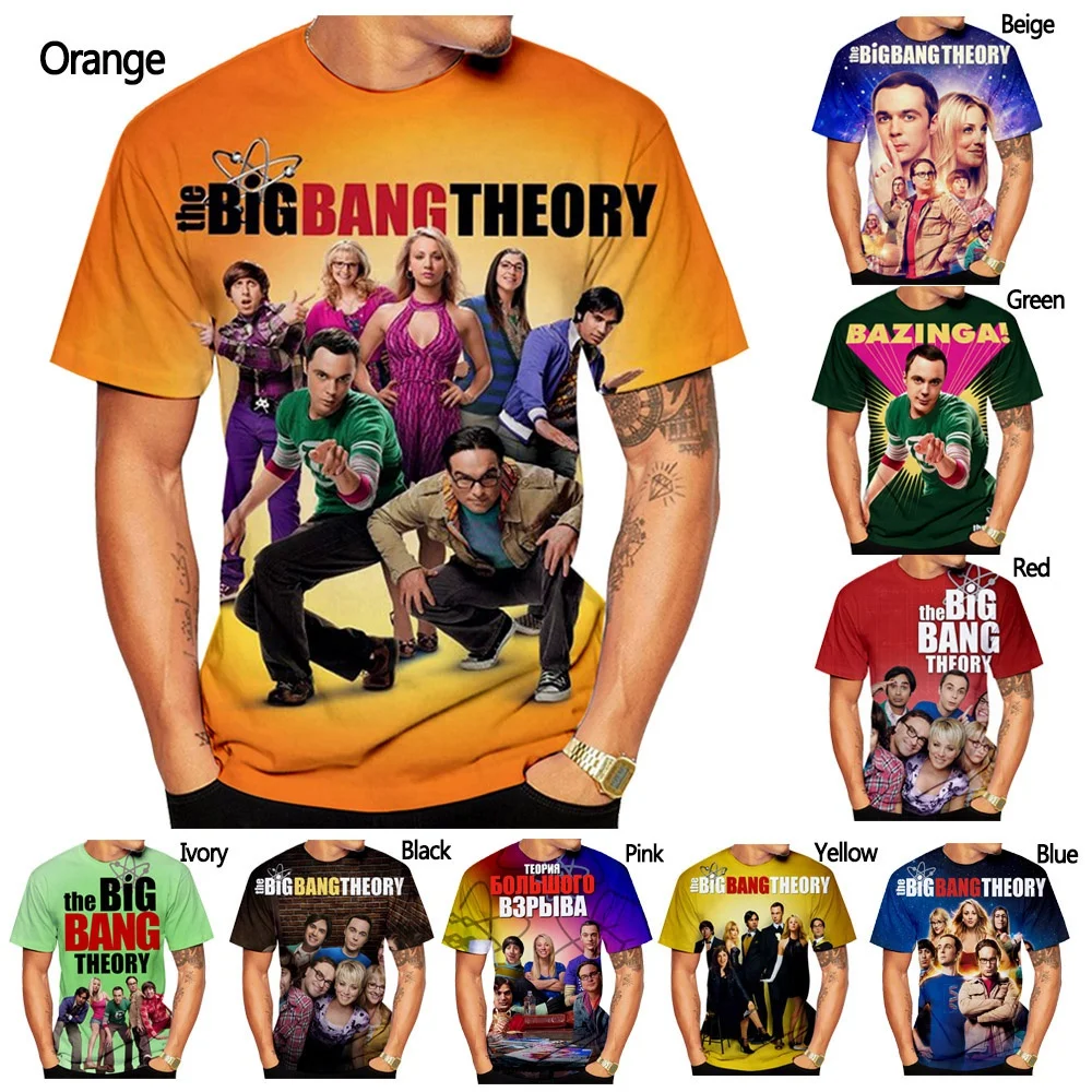 

New fashion TV series The Big Bang Theory 3D printed T-shirt men's and women's summer casual short-sleeved funny T-shirt top