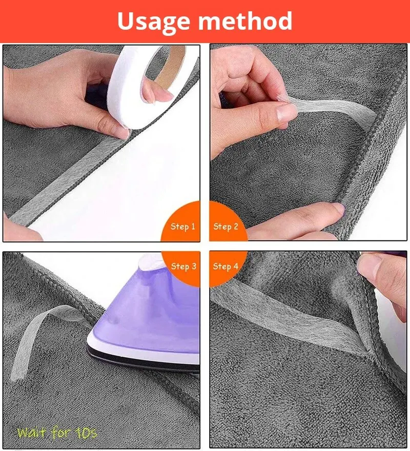 

1 шт. термоклеевая двусторонняя лента для приклеивания двустороннего нетканого материала и флизелина в швейных изделиях