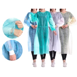 Disposable Pp Isolation Gown Disposable Protective Isolation Clothing Anti-spitting Waterproof Anti-oil Stain Nursing Gown