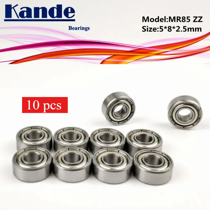 Kande 10pcs  MR85ZZ  Bearings  5x8x2.5 MR85  Miniature Ball Bearing MR85 ZZ