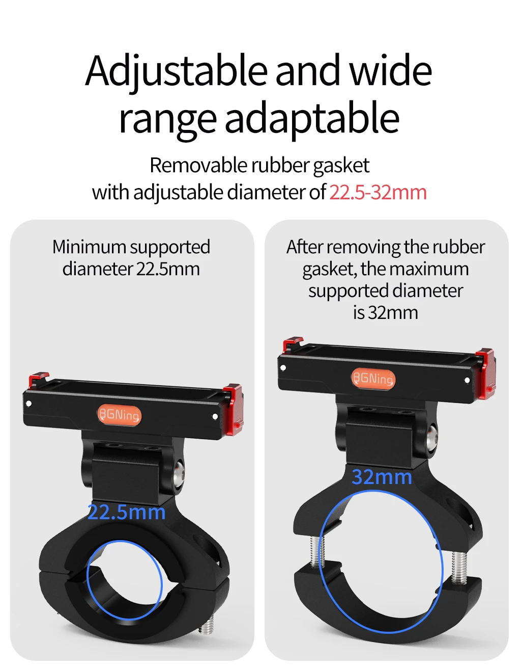 GO3 GO3S Magnetische Schnellwechselhalterung, verstellbare Aluminium-Lenkerhalterung für Insta360 Go 3/3S Fahrrad- und Motorradkamerahalter – Detail 2