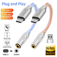 ALC5686 Chip Type-C to 3.5mm Audio Adapter Cable 32b/384kHz DAC HiFi Audio Decoder IEM Headphone Amplifier for iPhone15 Xiaomi