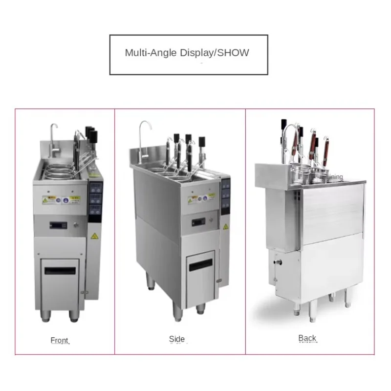 

Automatic Lift Pasta Cooker with 3 Baskets Noodle Cooking Machine Kitchen Appliance