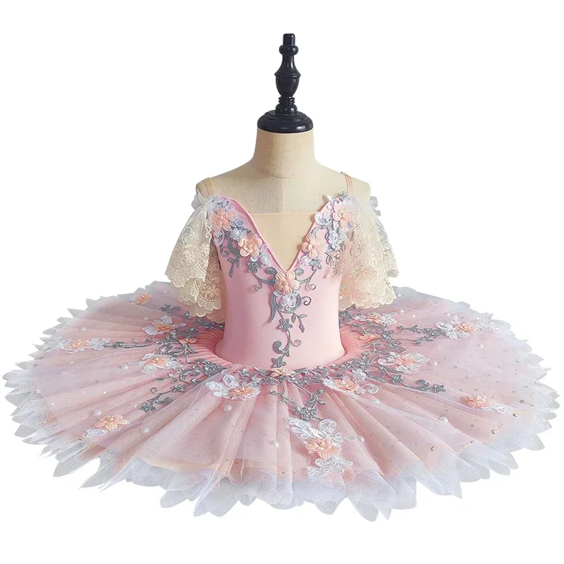 Costume de Ballet Professionnel Bleu et Rose, Vêtements de Performance Classique, Tutu de Ballerine, Jupe pour Fille Adulte, Nouvelle Collection