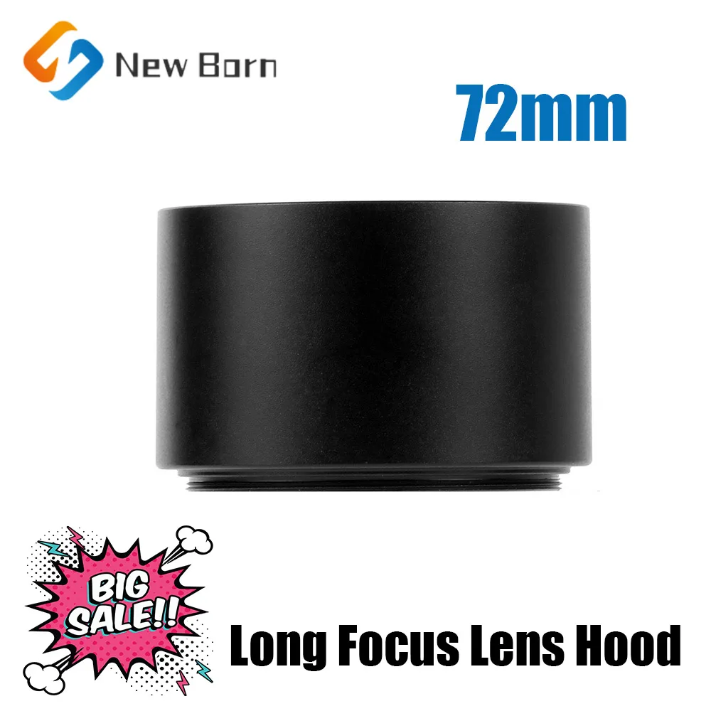 72mm Metal Hood Long Focus Lens For Sony Pentax Olympus Canon EOS Fuji Nikon DSLR D7500 D7200 D750 D810a D800 D610 Accessories