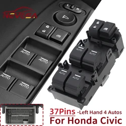 Left Hand Driver 35750-T7S-M11 4 AUTO For Honda Civic 2012 2013 5750T7SM11 Car Power Window Switch White Light