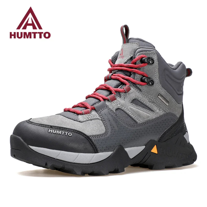 HUMTTO Waterproof Hiking Shoes Womens Luxury Designer Boots for Women Outdoor Climbing Trekking Sneakers New Leather Ankle Boots