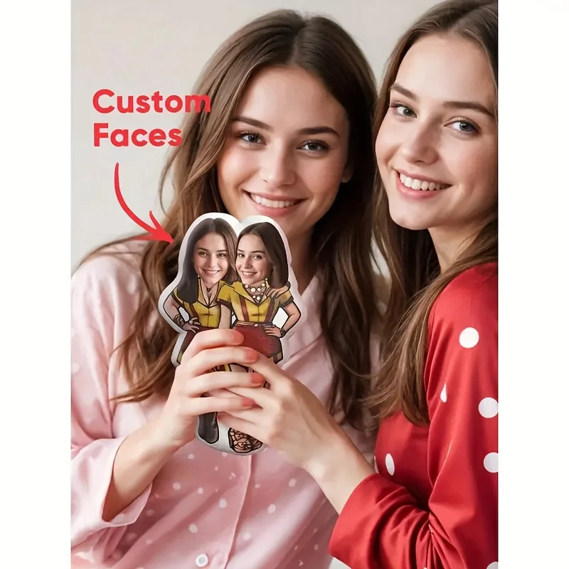 New Creative Photo Customization: Bestie Printed Plush Pillow Funny and Quirky Gift, Commemorative Present