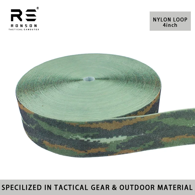 Chinese 07WJ Camouflage Printed 4 Inch Nylon for Loop Fastener Tape Eco-Friendly Material for Tactical Gears Hot Sale