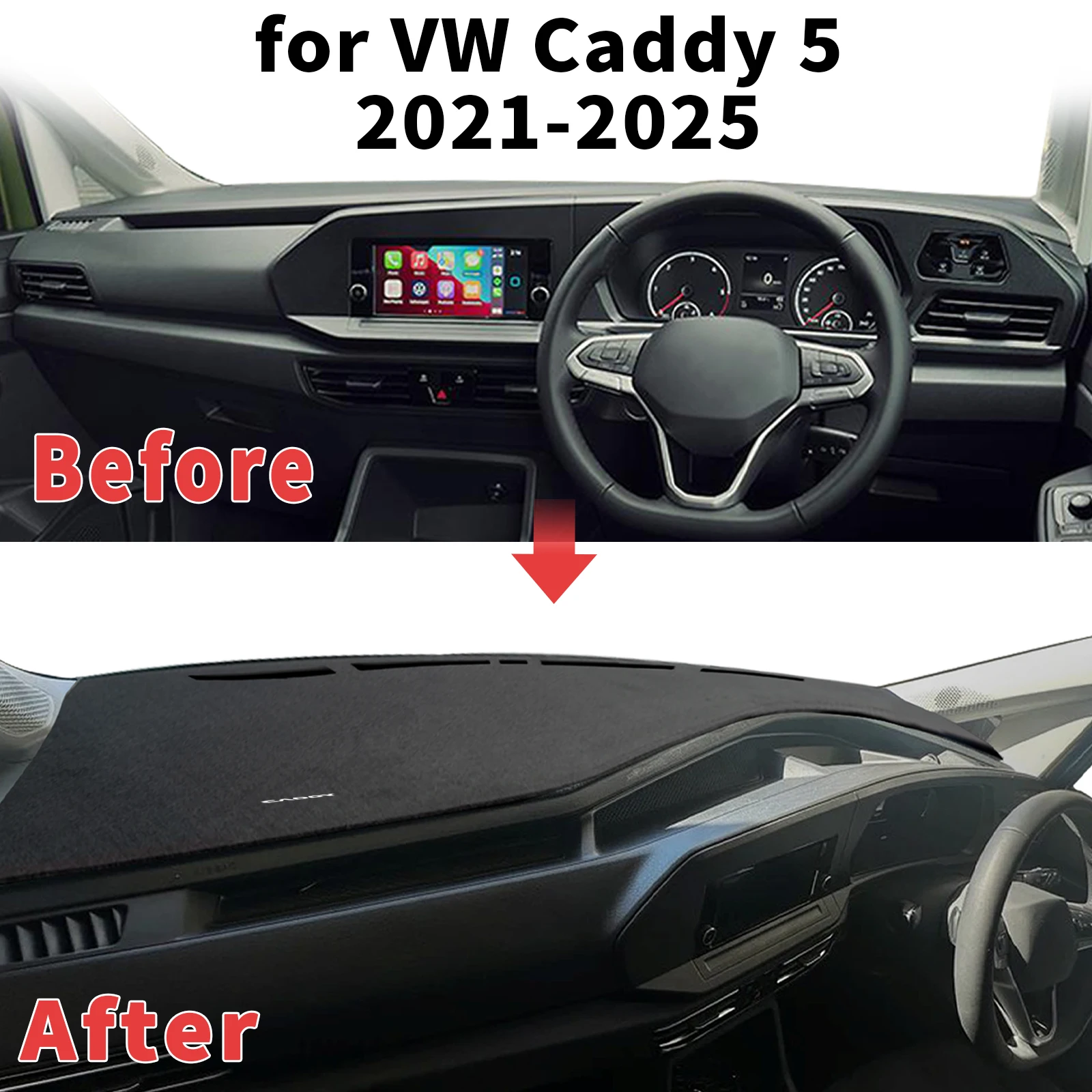 vw-キャディー5-2021-2022-2025用-​-​-ダッシュボードカバー-サンシェード-プロテクター-ダッシュマット-反射防止-uvブロック-カーペットマット-自動車用ダッシュマット