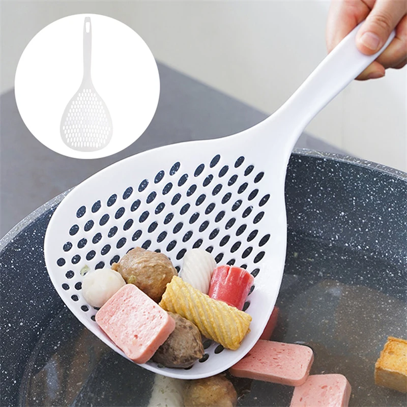 Japanese-style Noodles Colander Cooking Utensils Fruit Spoons for Kitchen Drainer Sieve Food Long Handle Net Spoon