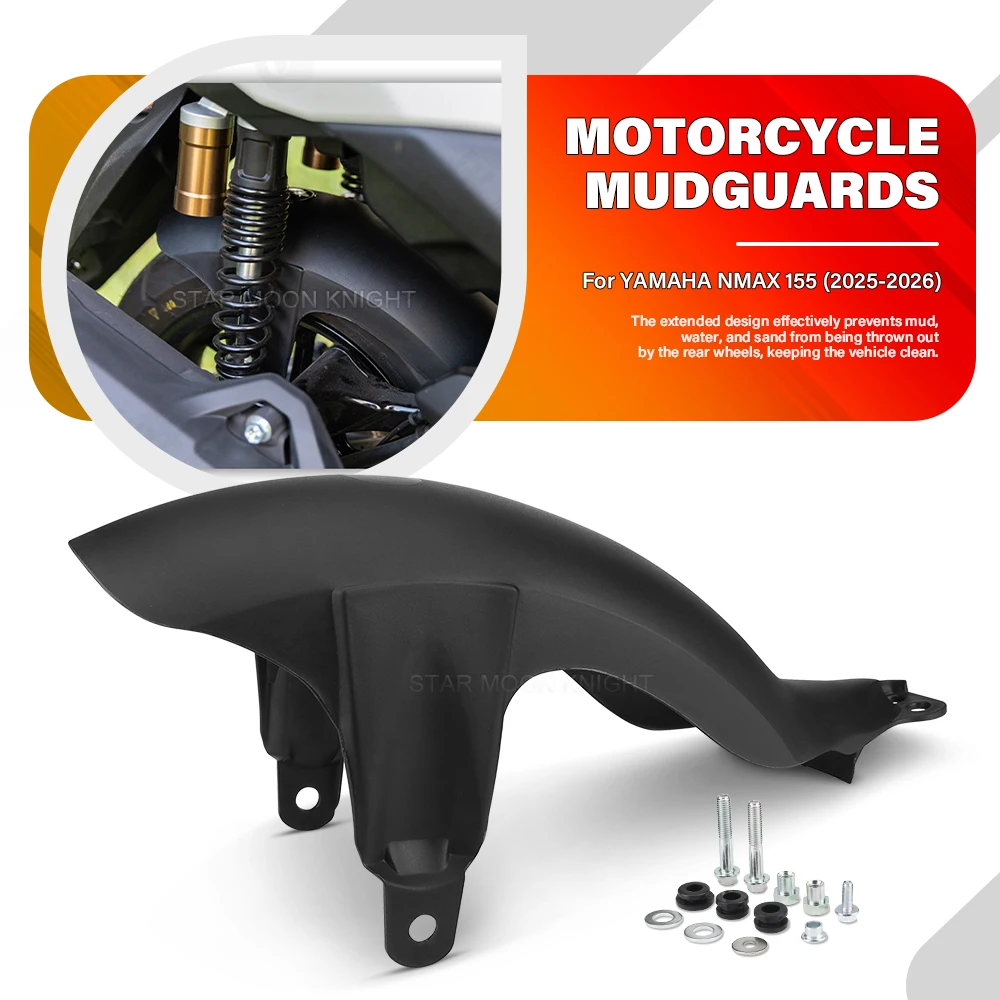 

Nmax155 Motorcycle Accessories Rear Fender Mudguard Mudflap Guard Cover For YAMAHA N-MAX NMAX 155 NMAX155 2025 2026
