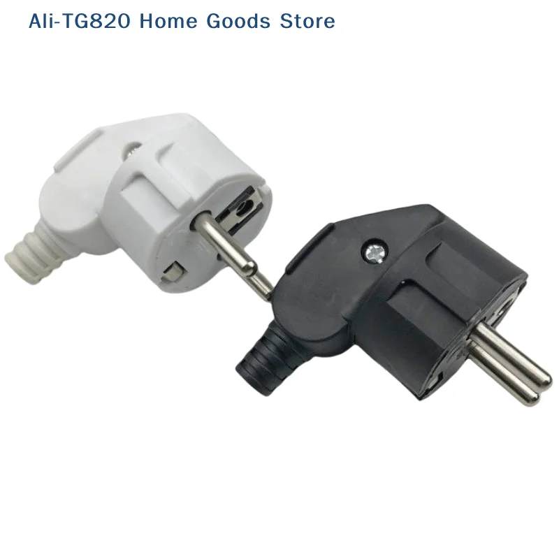 [TG820]EU AC Power Adapter Socket 16A 250V Connector Cable Electrical Plug White Black Male Converter Adaptor Detachable Plug