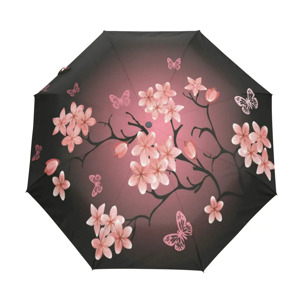 

Складной дорожный зонт Cherry Blossoms, розовый весенний зонтик с цветами сакуры, ветрозащитный легкий зонтик от солнца и дождя