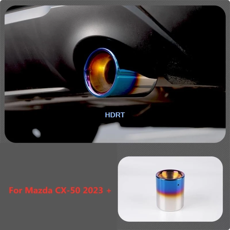 

Защитные аксессуары для украшения автомобиля, внешняя крышка для выхлопной трубы заднего вида, обшивка для Mazda CX-50 CX50 2023 +