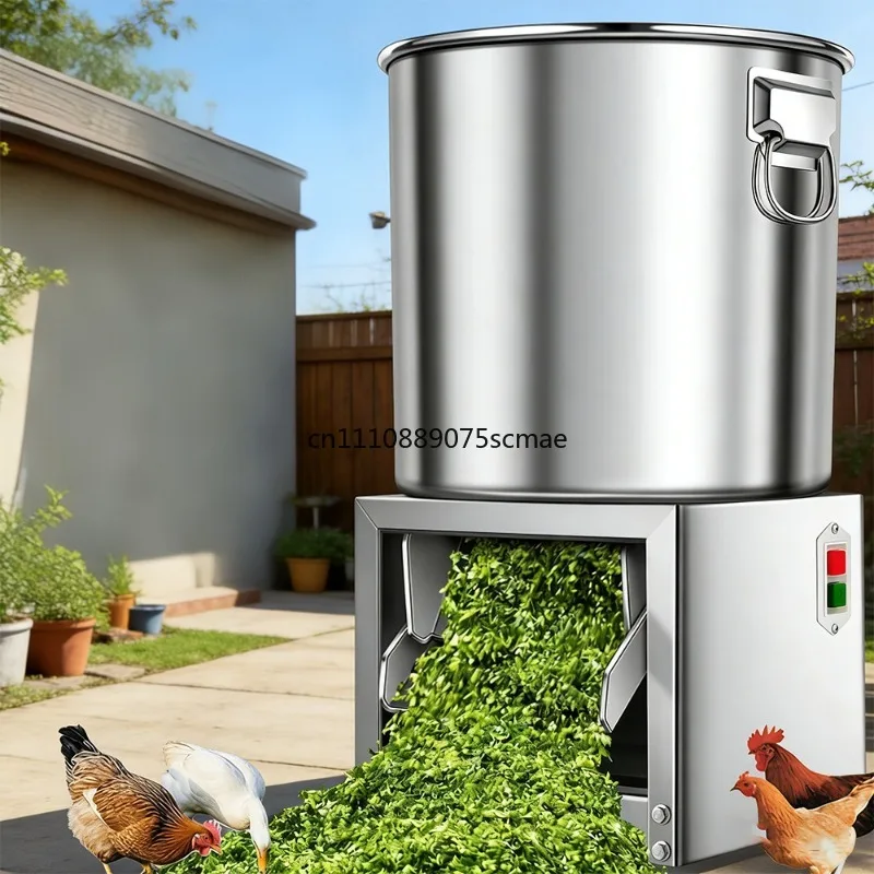 Small Automatic Vegetable Shredder Stainless Steel Household Feed Grinder For Chicken Hay Cutting Tool