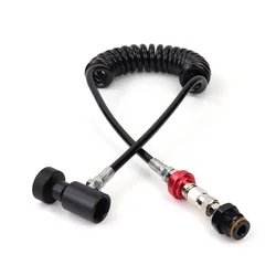 Coil Remote Hose Line For Paintball With Slide Check and 8MM Quick Disconnect