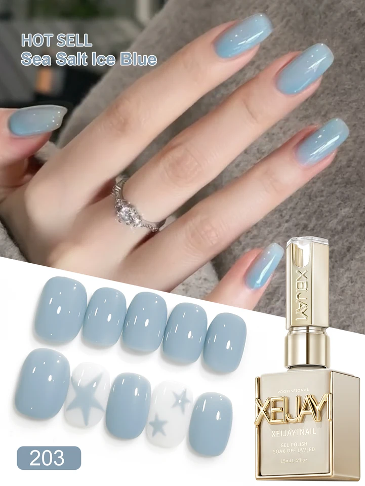 XEIJAYI 1 Pieza 15ML 13 Colores para Elegir Esmalte de Gel Puro Gel de Uñas Semi-Permanente Remojar Off UV LED Gel de Construcción Barniz 3