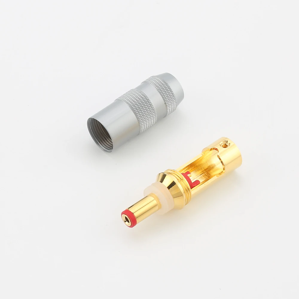 Audiocrast 24K Gold Plated ขั้วต่อปลั๊ก DC สำหรับ Hi End เกรด HIFI DC2.1ปลั๊ก