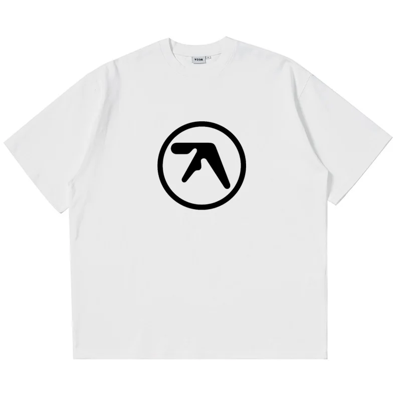 Men Tshirt Cotton Aphex Twin Y2k Streetwear Graphic Korean Fashion Print Harajuku Vintage Tops Tees Oversized Aesthetic Clothes