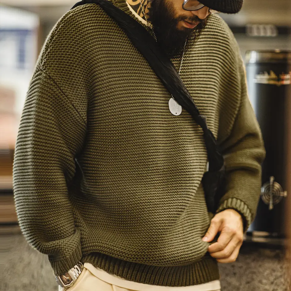 MDX Haki Zippered Men's Knit Sweater 6824 - Rostock main image 1