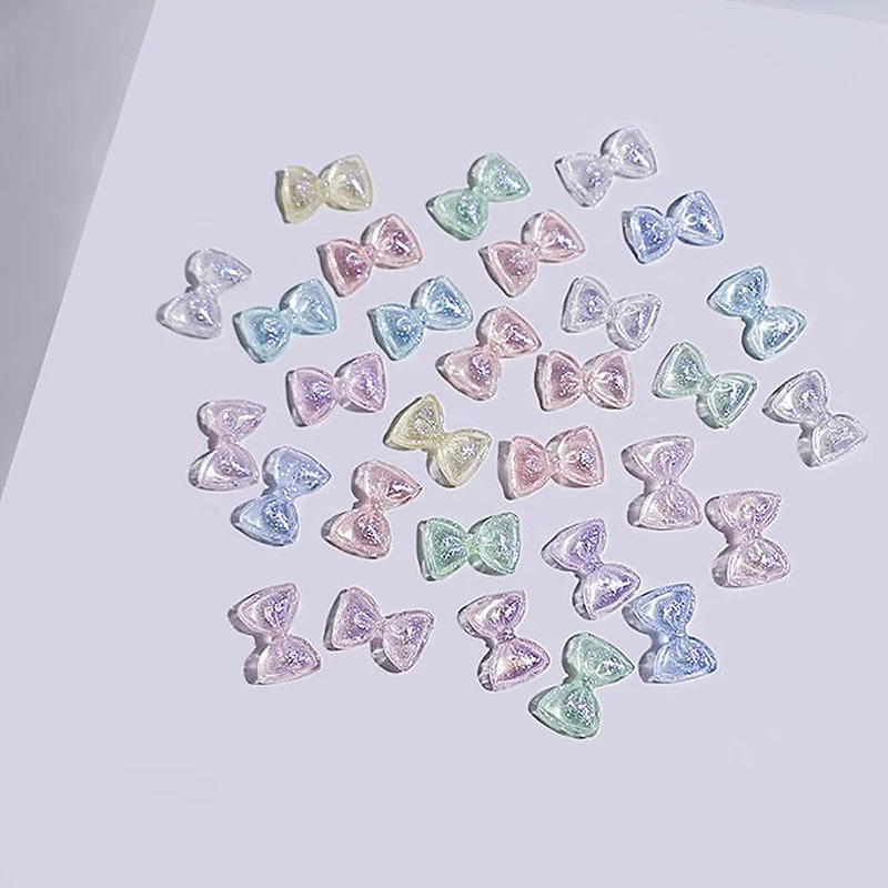 30 قطعة السماء المرصعة بالنجوم الحب مسمار الملحقات أورورا القوس ستار شقة القاع الراتنج الماس الجليد اختراق مسمار الملحقات