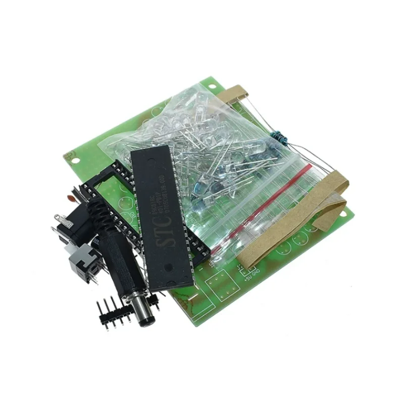 DIY Electronic Heart Shape Kit, Módulo LED colorido, Love Water Light, Peças e Componentes, STC89C52