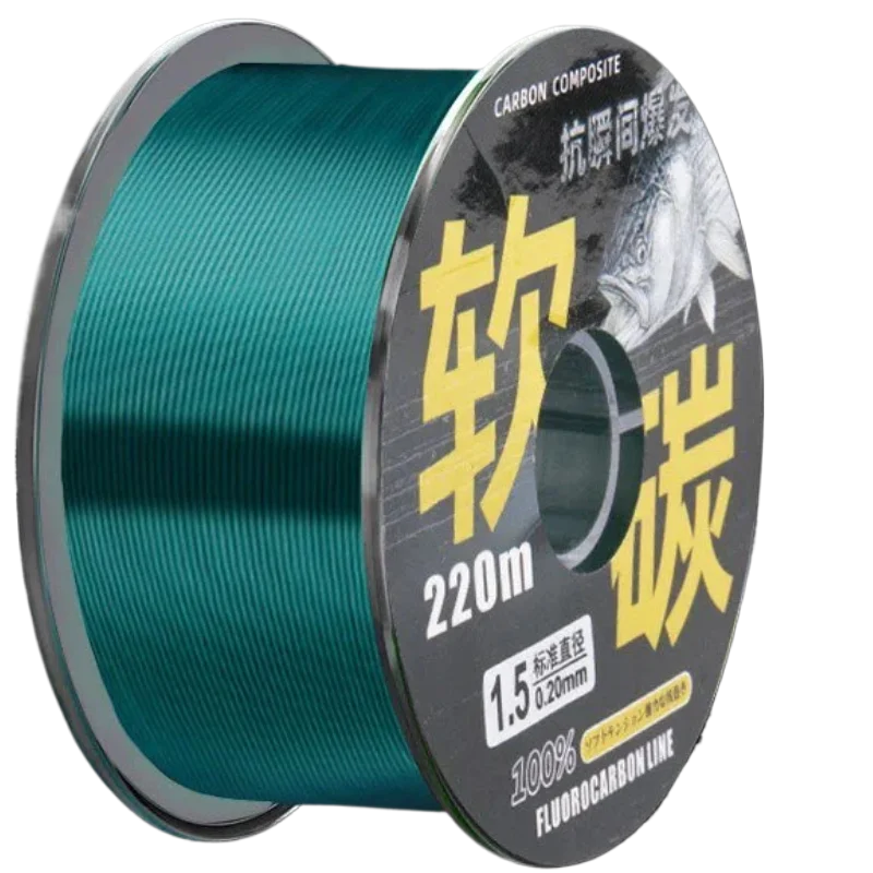 

Soft Fluorocarbon Nylon Fishing Line Ultra Smooth Fast Cutting Lure Line Tippet Low Stretch Abrasion Resistant Lure Sea Fishing