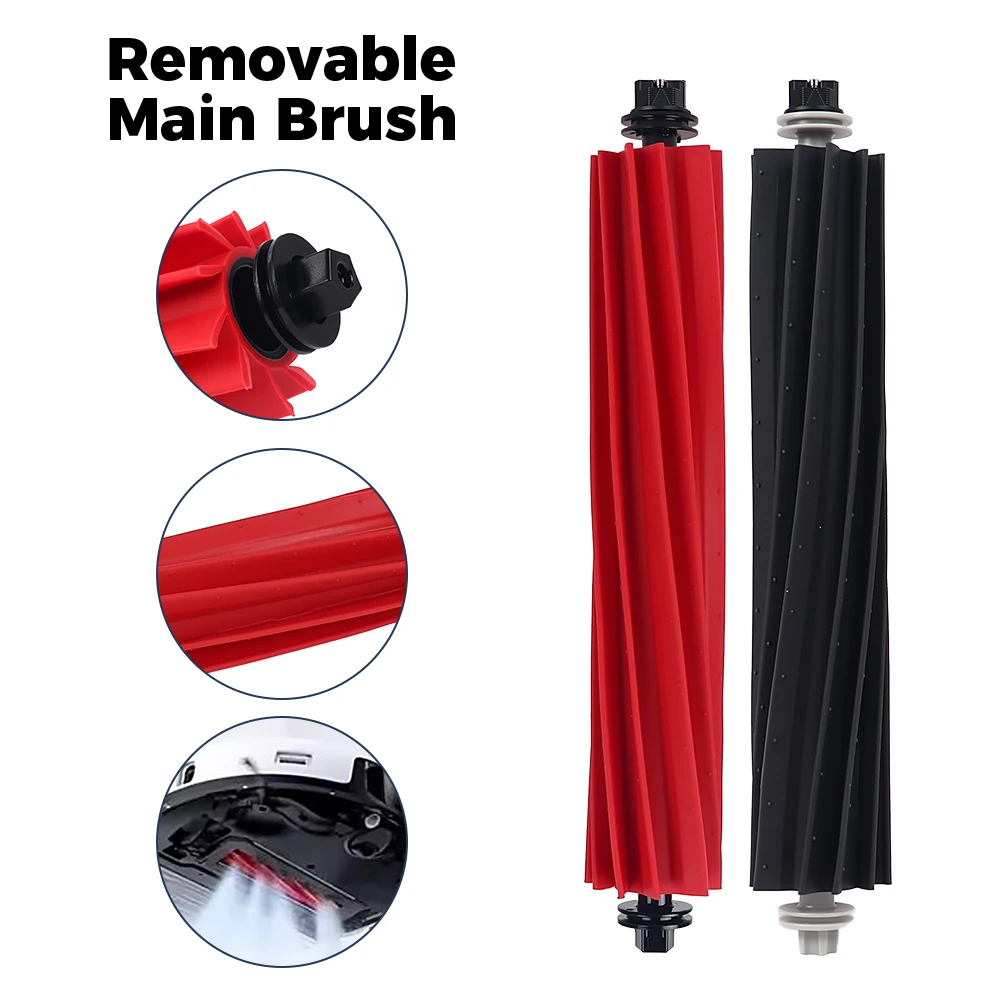 ل Roborock S8/S8 Pro Ultra/S8 +/G20/Q8 Max/Q8 Max Plus/Q5 Pro/Q5 Pro + جهاز آلي لتنظيف الأتربة فرشاة دوارة مرفق الفرش الرئيسية