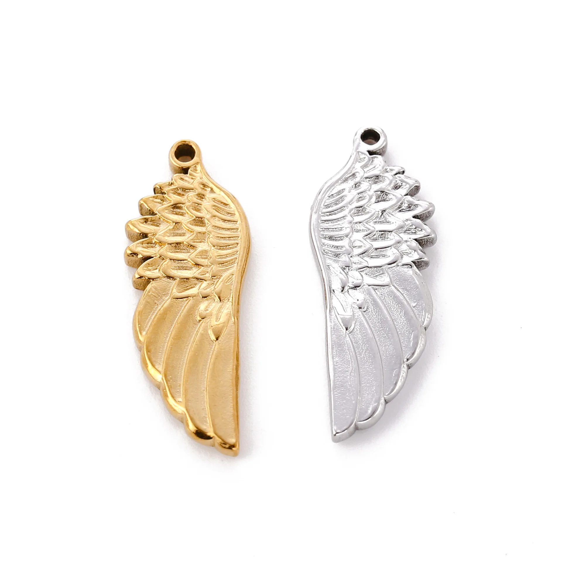 3pcs/lot Angel Wing Charm Stainless Steel Pendant DIY Necklace Bracelet Accessorie for Jewelry Wholesale Jewelry Making Supplies